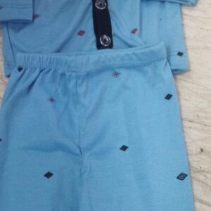 Blue Color Printed Baby Clothes Set Size Newborn