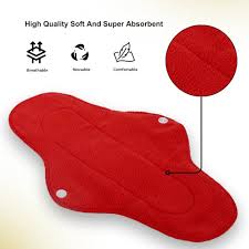 Red Color Cotton Reusable Pads