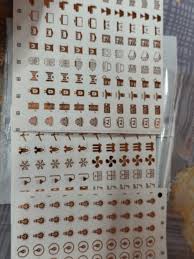 Golden Design Switch Icon Stickers For Electric Switch Board Stickers Set Of 330 Stickers