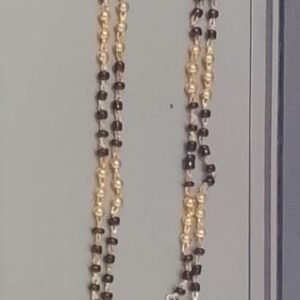 Goldplated Mangalsutra With Black Beads