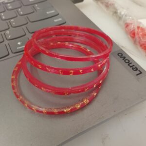 Red Bangles Size 24 Pack Of 4