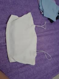 White Colour Women Crop Top Size L