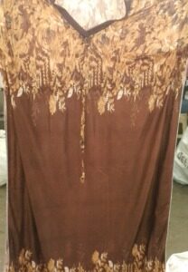 Brown Printed Nighty For Women Size 4Xl