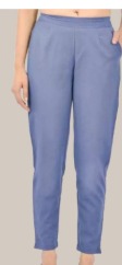 Qasida Cotton Trousers Blue Colour For Women Size S