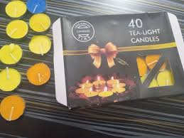 Multi Colour Tea Light Candle Pack Of 40