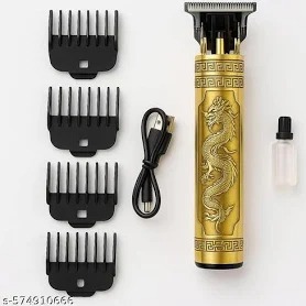 Vintage T9 Gold Dragon Print Trimmer For Men
