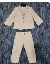 Hopscotch Pure Cotton Formal Set Without Basket Ivory For Boys Size 120