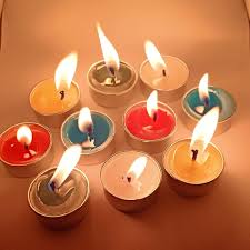 Long Burning Tealight Candles 40Pc Multicolour
