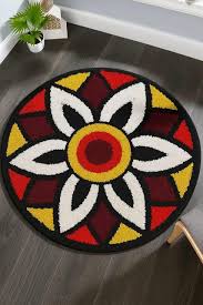 Floor Mat Round Shape For Multicolour