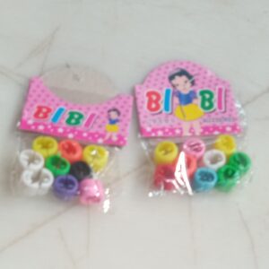 Multicolor Plastic Hair Beads 18 Pcs