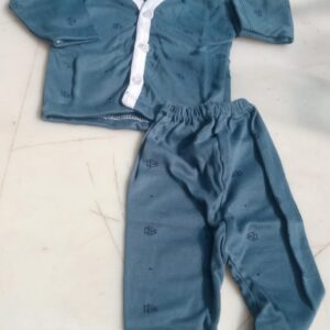 Grey Printed Top And Bottom For Kids Size Nb