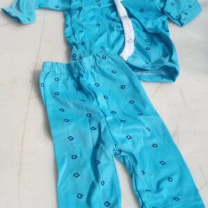 Blue Printed Top And Bottom For Kids Size Nb