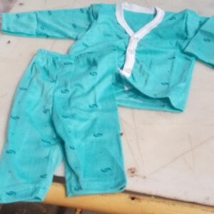 Sky Blue Printed Top And Bottom For Kids Size Nb