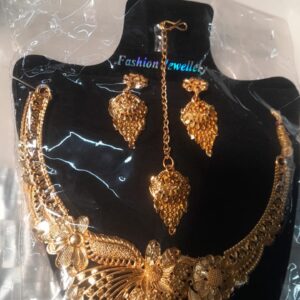 Womens Gold Plated Necklace Set