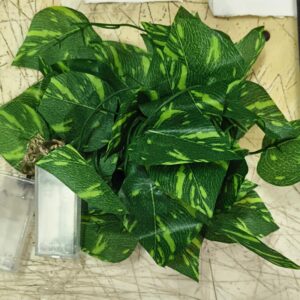 Small Artificial Plants Faux Pothos Leaves Fake Plants Lighting Home Office Decor