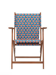 Chumbak Bistro Ikat Green Wood Folding Chair