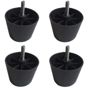 Round Non Breakable Plastic Furniture Straight Leg Sofa Table Bed Couch Set Of 4