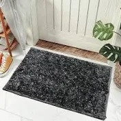 Welspun Super Soft Shag Mat Grey Colour Square 2 By 2 Feet