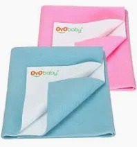 Oyo Baby Waterproof Bed Protector Pack Of 2 Colour Blue .pink For Newborn Babies