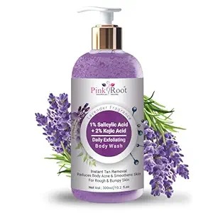 1 Salicylic Acid Plus 2 Kojic Acid Pink Root Exfoliating Body Wash Shower Gel 300Ml