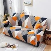 Multi Color Printed Sofa Cover 4 Seater