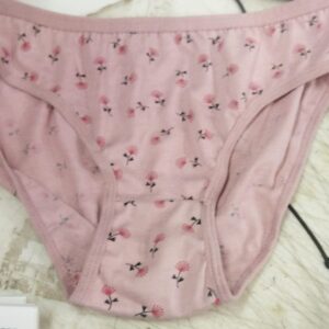 Pink Color Printed Women Panty Size L