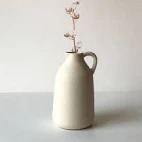 White Color Ceramic Mug Style Flower Pot For Home Decoration