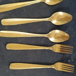 Gold Spoon Fork Set Pack Of 5