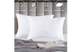 White Cotton Linen Pillow 2 Pcs