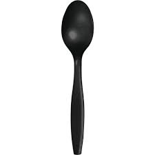 Black Colour Plastic Serving Spoon