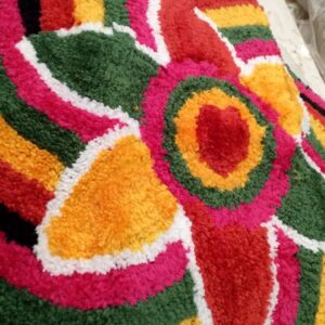 Round Multi Coloured Door Mat