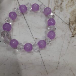 Womens White Pink Beads Bracelet