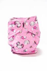 Babymoon Set Of 2 1 Cloth Diaper With 5 Layers Pink Prints
