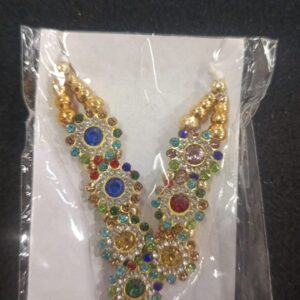 Thakur Ji Fancy Mala Necklace Rainbow Color