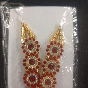 Thakur Ji Fancy Mala Necklace Red Color