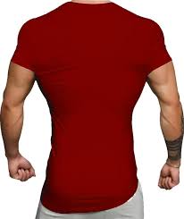 Round Neck T Shirt Red Color Size Xl