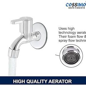 Cosimo Stainless Steel Marc Bib Cock Short Body For Bathroom 12 Inch 13Mm