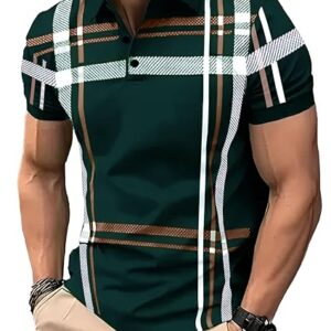 Ausk Men Polo Half Sleeve T Shirt Green Size S