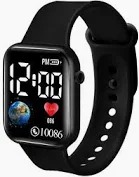 Black Colour Led Watch For Kids