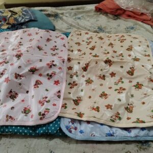 Waterproof Sheet Baby Boy Girl Newborn Spongy Plastic Mat 0 To 4 Month Washable Reusable Bed Sheet Pack Of 3 Small