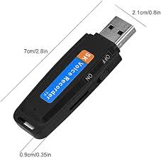 Voice Recorder Usb Audio Device 32Gb Small Size Mini Portable Microphone Mic Dictaphone Without Light Included 32Gb Memory Card Latest Model