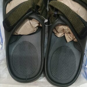 Ultra Soft Slipper With Velcro Adjustable Strap Men Slides Multicolor Size 7