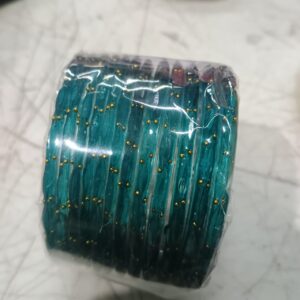 Green Color With Golden Stone Bangles 12 Bangles Size 2X2