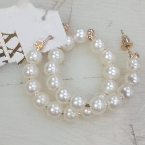 White Beads Earrings For Women