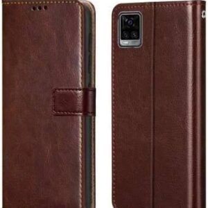 Brown Leather Case For Vivo V20 Pro