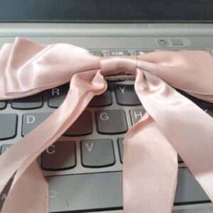 Peach Colopr Hair Clip Bow For Women