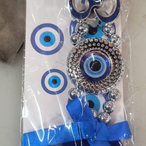 Om Evil Eye Hanging For Car Mirror Home House Entrance Door Decoration Blue Colour