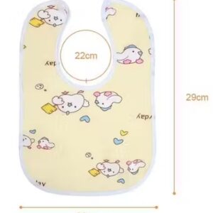 Baby Bibs With Cute Animal Designs Soft And Absorbent Material And Snap Closure
