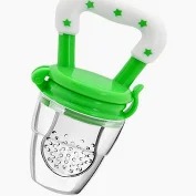 Baby Fruit Feeder Silicone Food Fruit Nibbler With Extra Mesh Green Colour