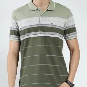 Monte Carlo Olive And Dark Green Black Polo T Shirt Size M